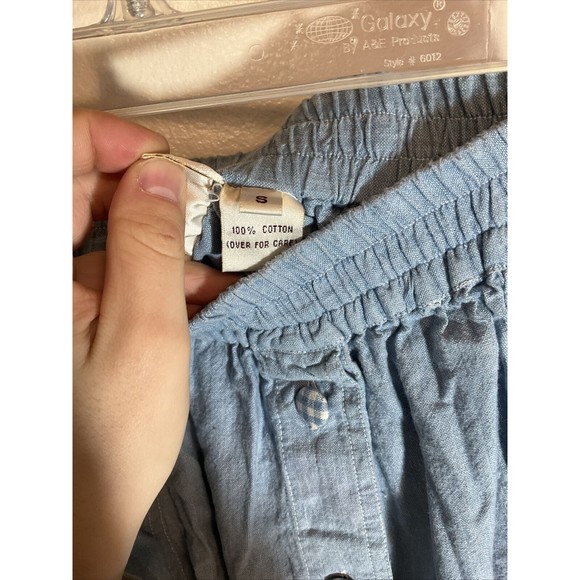 Susan Bristol Women’s 10 Shirt S Skirt Combo Blue Denim Fashion Cottagecore Fine - Picture 9 of 13